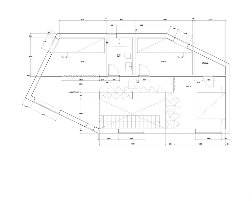 Arkitektritning plan 2