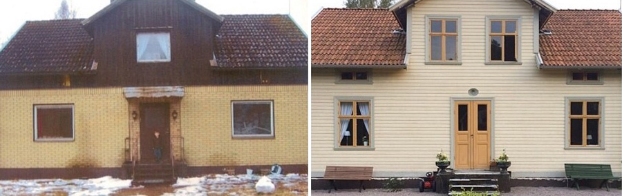 Fönster före och efter