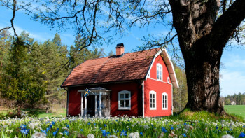 Nominera charmiga röda trähus