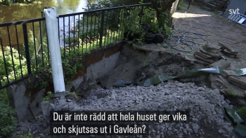Husägares tomt rasade i skyfallen
