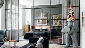 Fabriks eller Industrifönster som halvöppen planlösning är ursnyggt!!