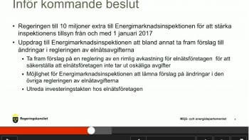 Regeringen vill skärpa elnätsregleringen