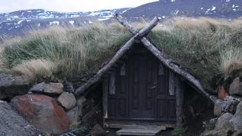 Hus i en kulle på Island