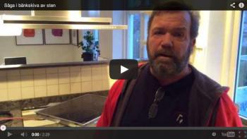 Såga i bänkskiva av sten