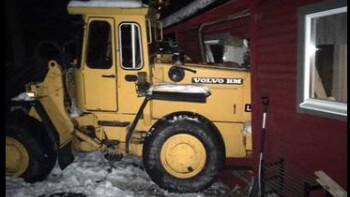 Vaknade av hjullastare i sovrummet