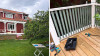 Pergola som byggs.