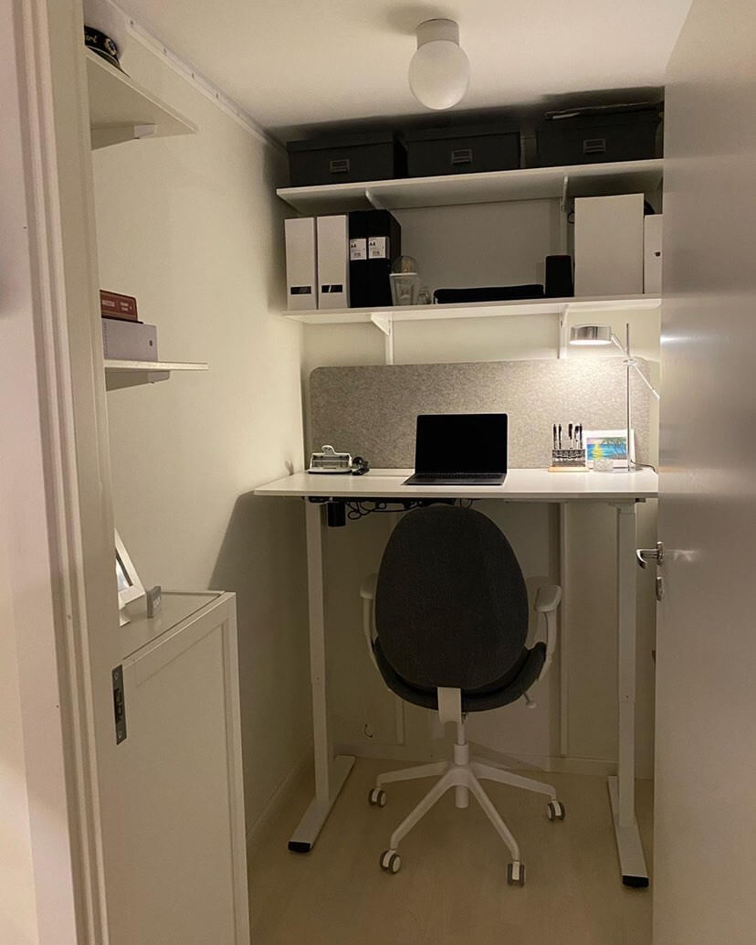 Walk-in gjordes om till kontor