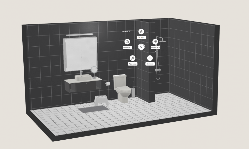 Badrumsritning med Ikeas Bathroom planner