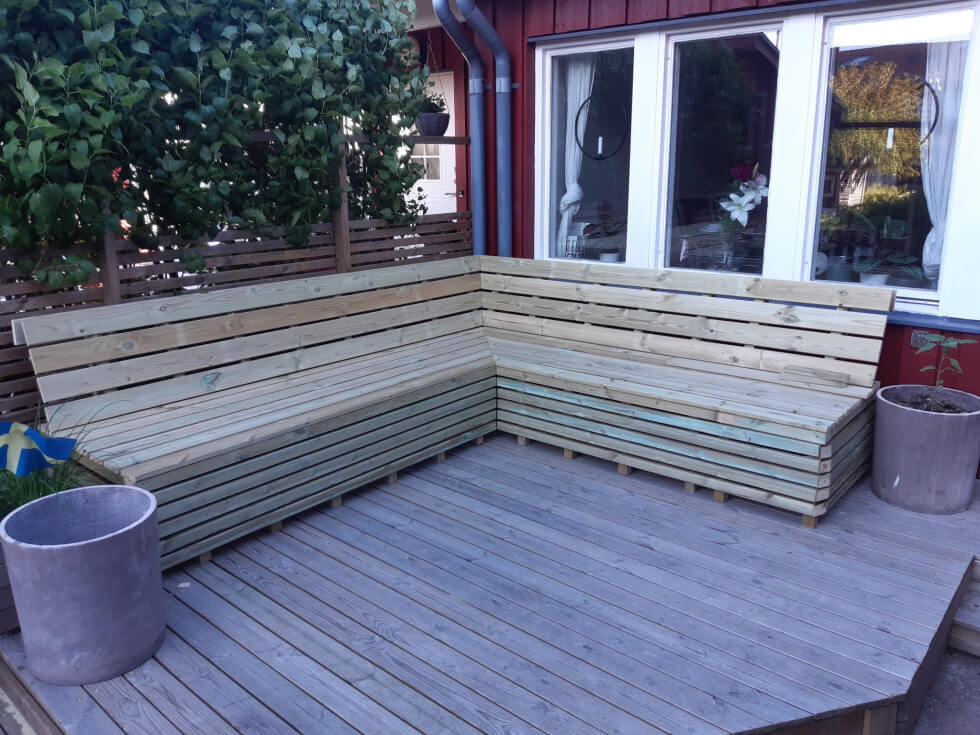 Loungesoffa, byggd av medlem