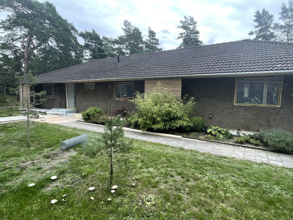 Spaljéer utmed fasad