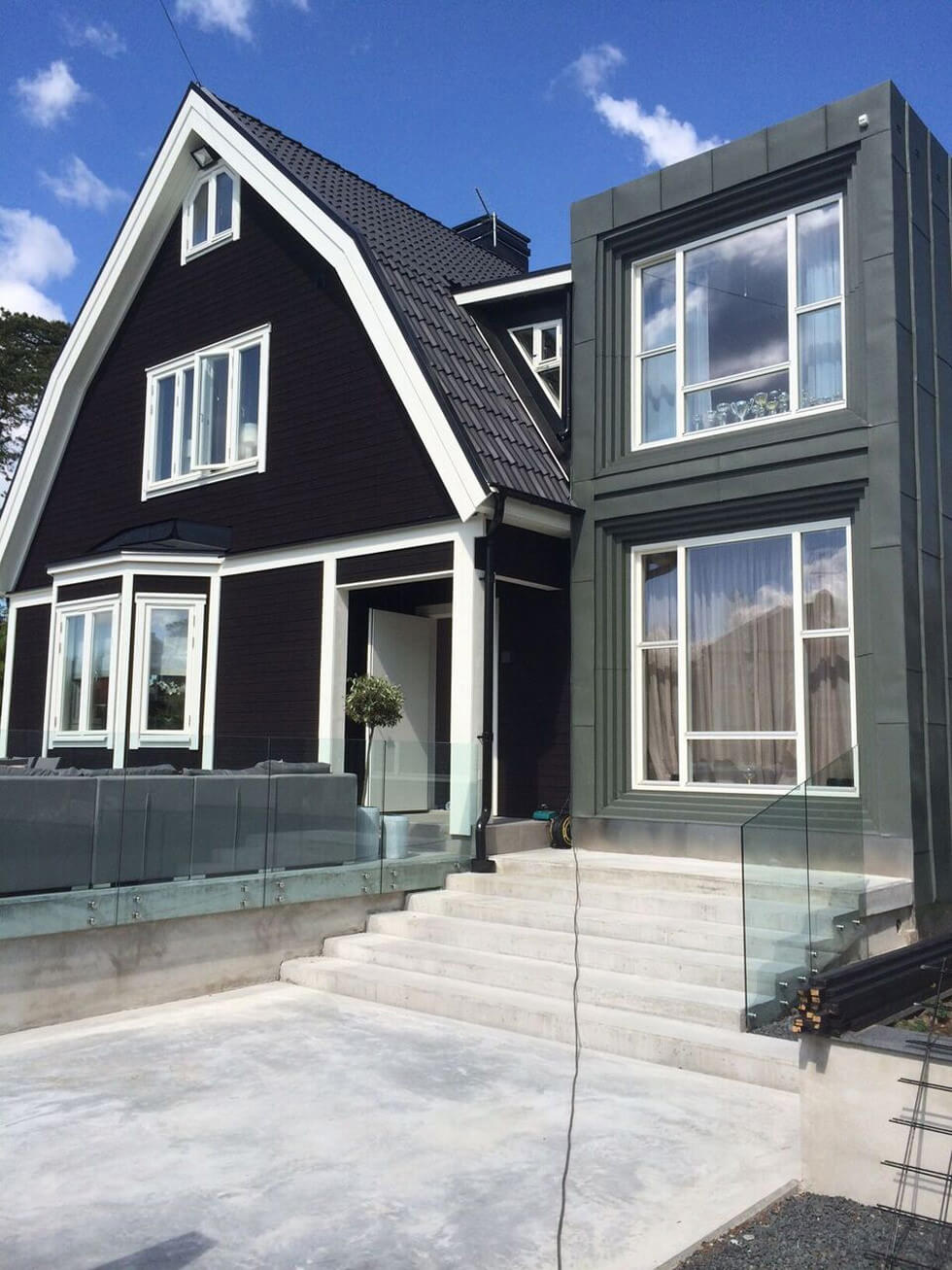 Villa Tegelhem efter tillbyggnad