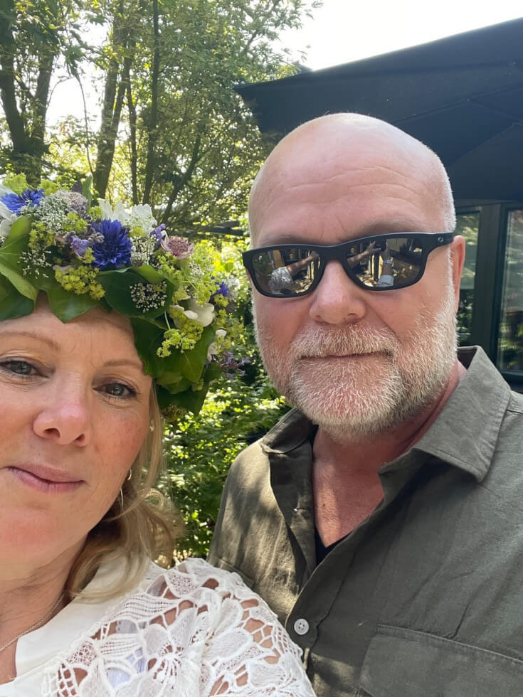 En selfie på Anna och Jonas.