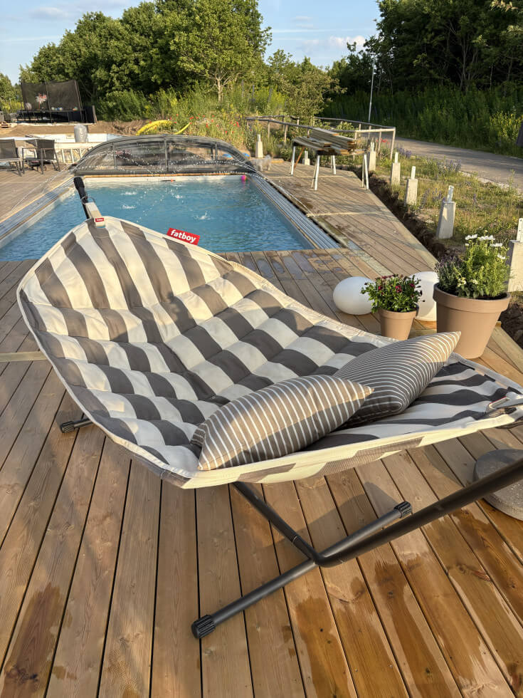 Vattenstråle i poolen