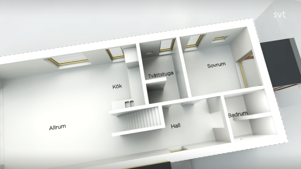 Planlösning av Helenas hus