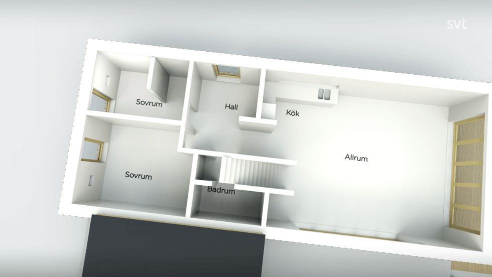 Planlösning på hus 