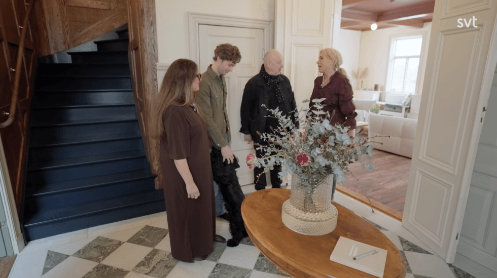 Hallen med äkta svensk marmorgolv