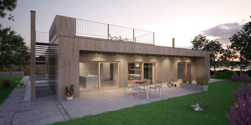 Rendering av ett hus av Magnus Ståhl