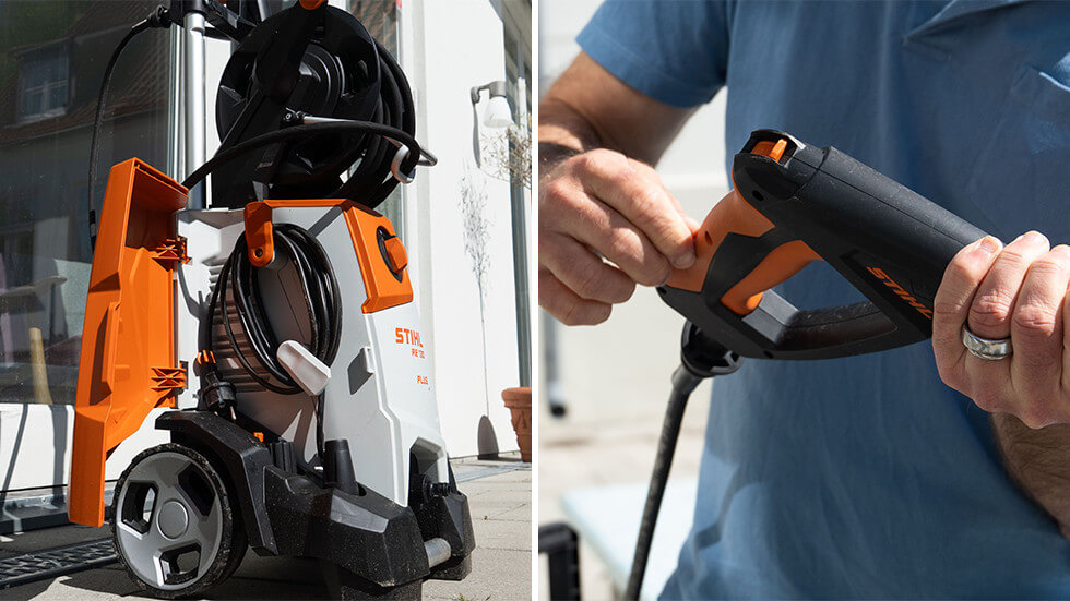 Stihl RE 130 PLUS handtag av gummi