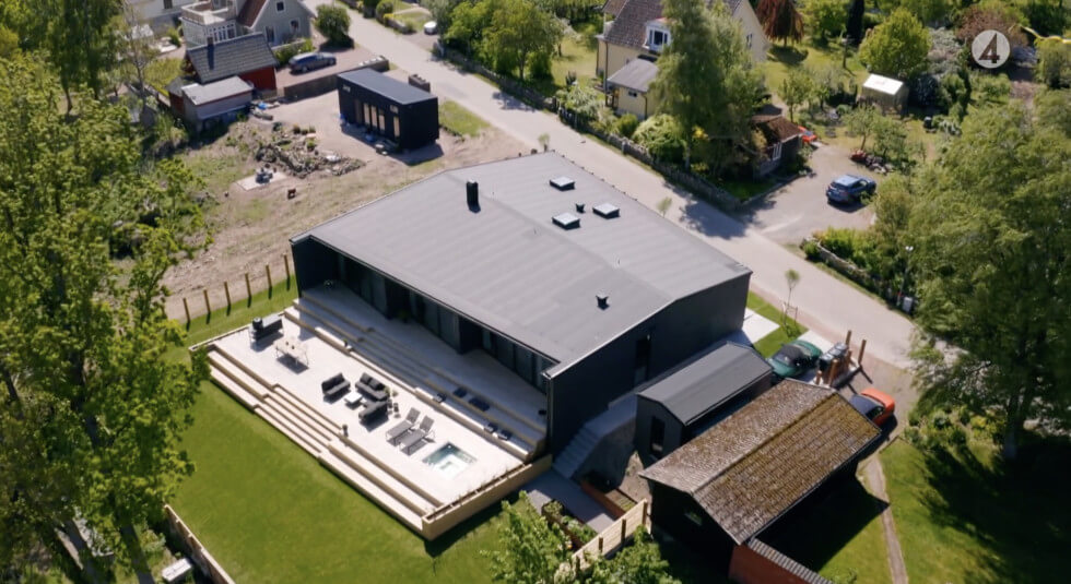 Huset sett från ovan