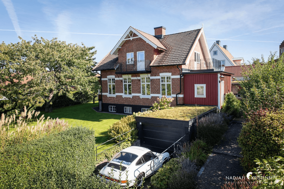 Garage med sedumtak
