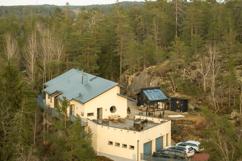 Garage i slänten