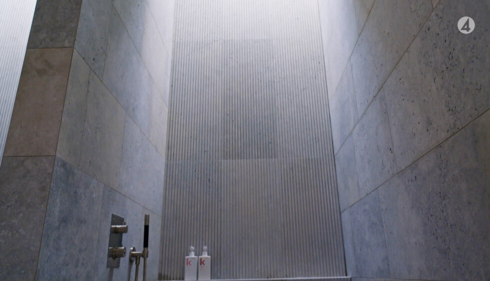 Kalksten i badrummet