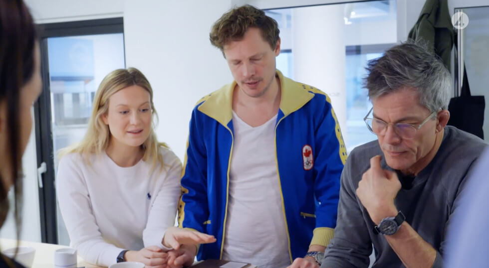 Evelina, Jonas och Max Holst. Foto: TV4