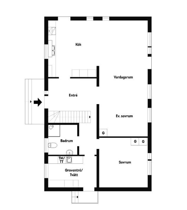 Planlösning Hjältevadshus Spira 152