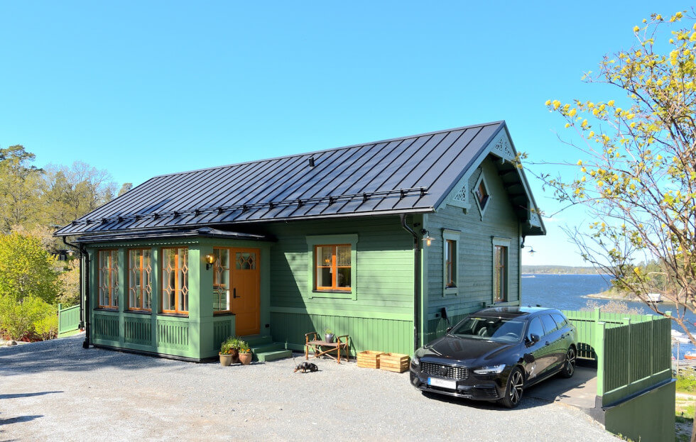 Villa Stråle, fasad mot gatan