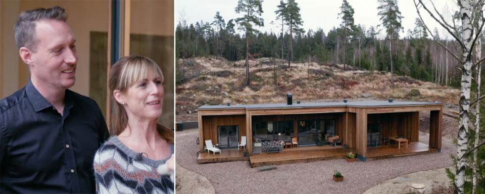 Morgan och Linda bygger ett Case Study-inspirerat hus i Hällingsjö.