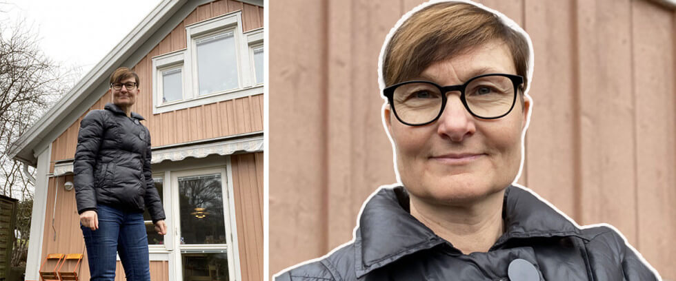 Nina Lovén jobbar inom fastighetsbranschen och bland kollegorna triggar de varandra kring elbesparingar.