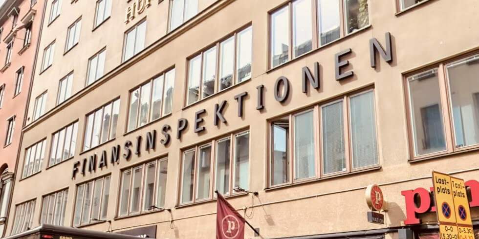 Finansinspektionens kontor på Norrlandsgatan i Stockholm.