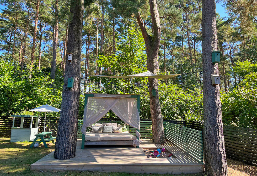 Vår egenbyggda cabana.