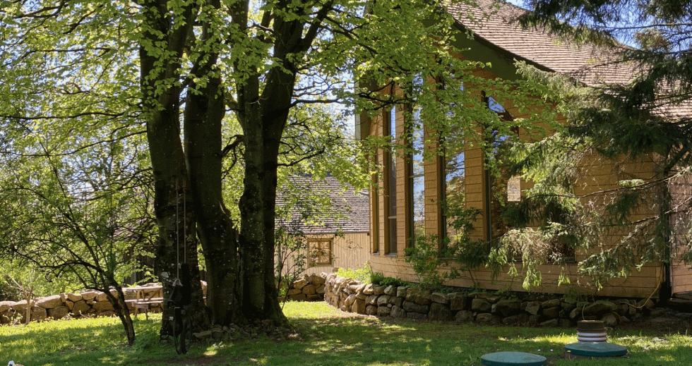 Karin Malmgrens halmhus på Österlen.