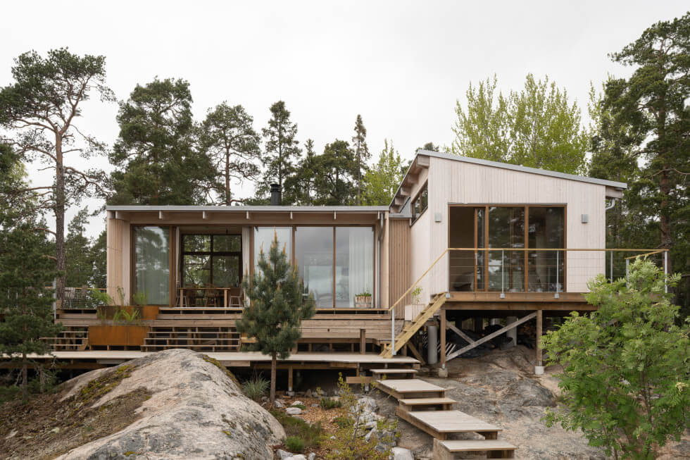 Skärgårdsvilla med skickligt utförd arkitektur