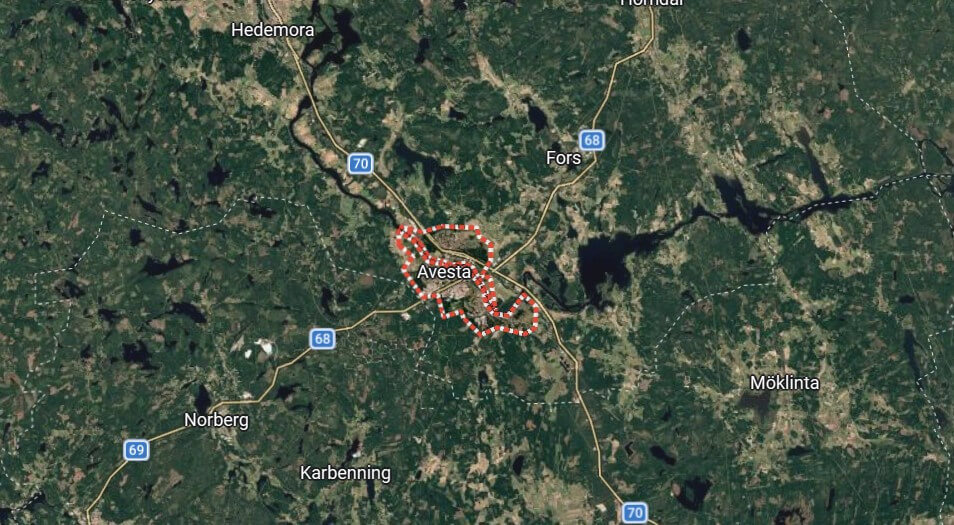 Händelsen inträffade i Avesta.