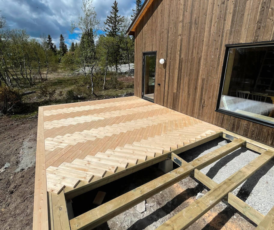 Trall i fiskbensmönster