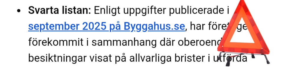 Googles AI-läge hittar på att saker om vad som finns på Byggahus.se.