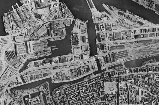Västra hamnen i Malmö 1959.