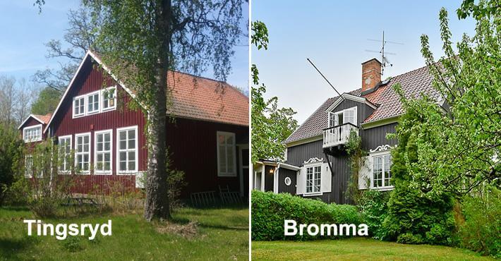 En villa i Tingsryd för 1,2 miljoner eller en i Bromma för 13,9 miljoner.