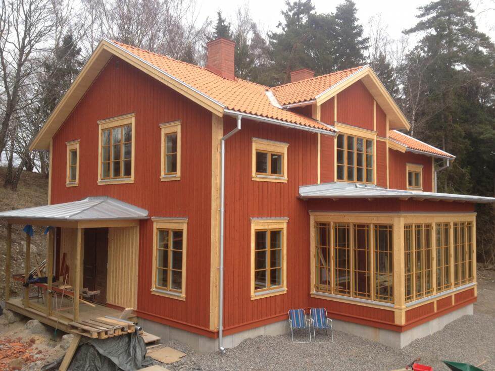 Vår medlem Höök bygger ett nytt 2-planshus i gammal stil.