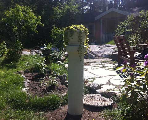 Gjuta "antik" pelare i betong