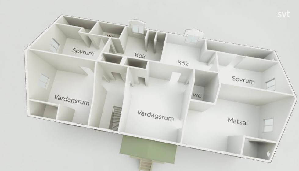 Planlösning ovanvåning