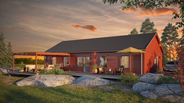 Utvald husmodell: dk-121-1pl – modernt