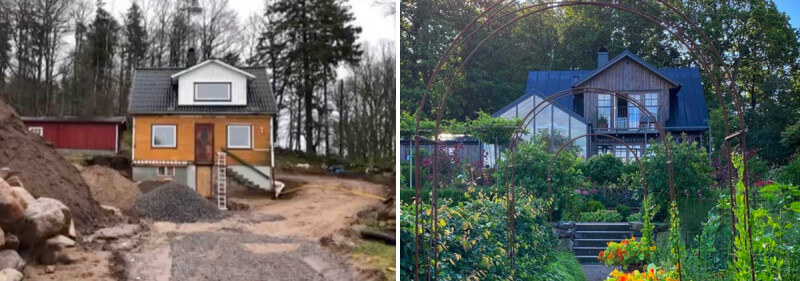 Hus som totalförvandlats - före och efter