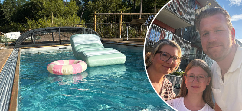 De byggde pool på knappt två veckor