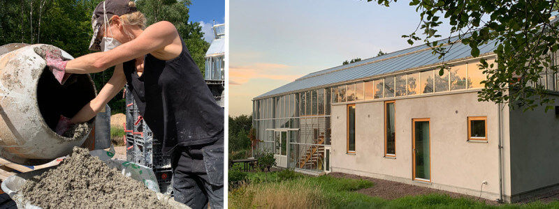 Steninge naturhus - byggt i hampakalk