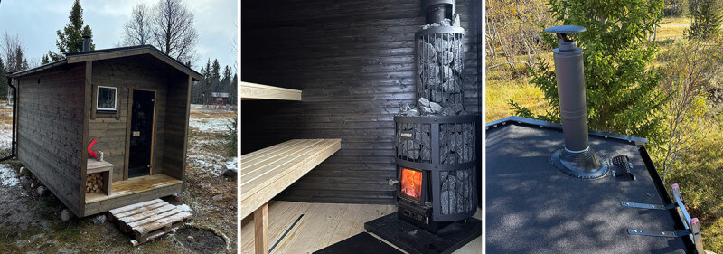 Planer på vedeldad bastu