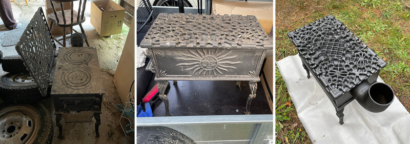 Renovering av gjutjärnskamin