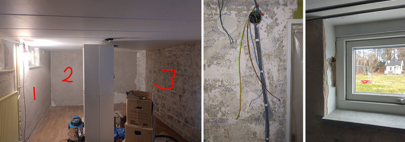 Projekt: Byggdagbok renovera gillestugan: elspårning, putsning, betonggolv